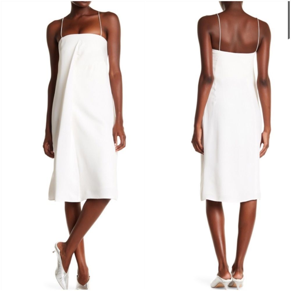 Derek Lam Women's White Draped Cami Silk D… - Picture 3 of 8